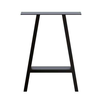 Rustic Vintage Steel Dining Table Legs (71Cm, 2X, Black)