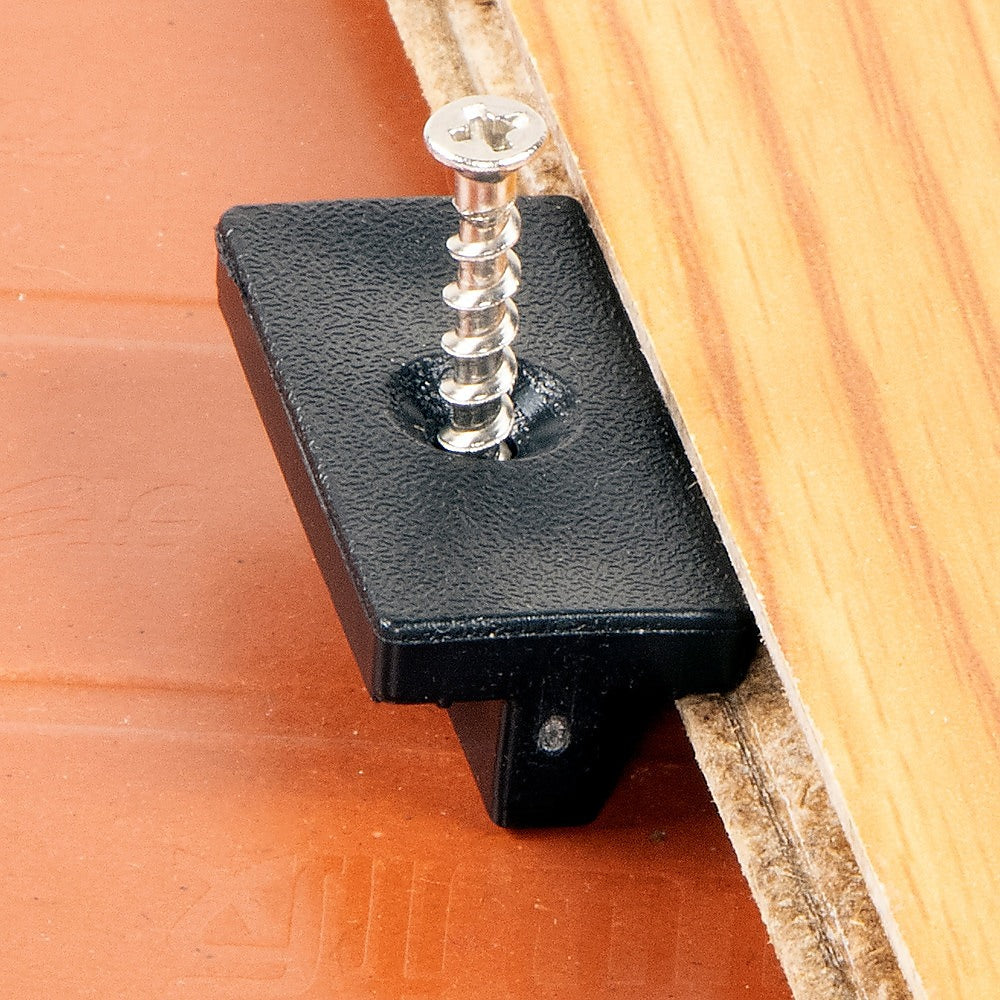Composite Decking Hidden Fixing Fasteners (100 Plastic T Clips & Screws)
