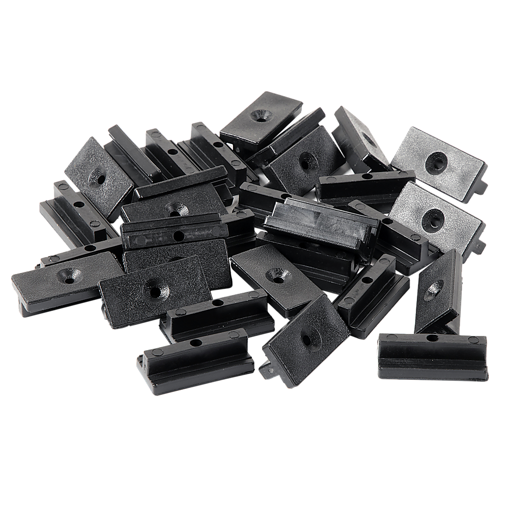 Composite Decking Hidden Fixing Fasteners (100 Plastic T Clips & Screws)