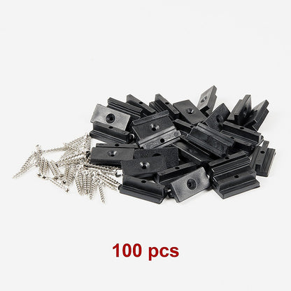 Composite Decking Hidden Fixing Fasteners (100 Plastic T Clips & Screws)
