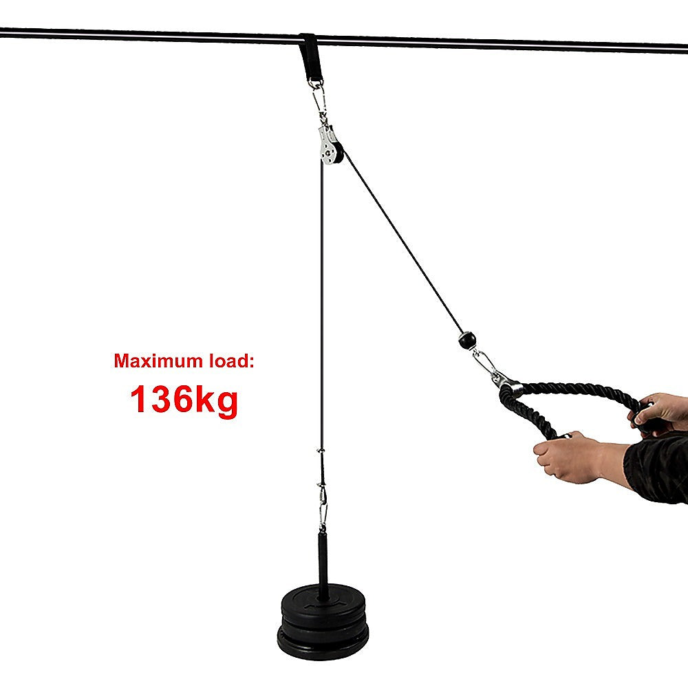 Pulley System Cable Attachment Pull Down Machine Diy Home Gym Workout Kit