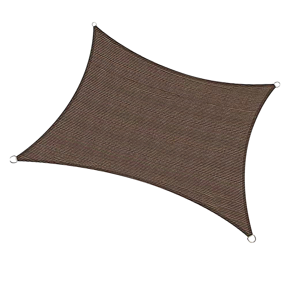 Rectangle Sun Shade Sail Canopy Cover Coffee