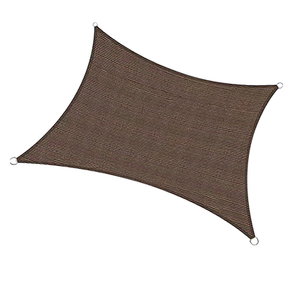 Rectangle Sun Shade Sail Canopy Cover Coffee
