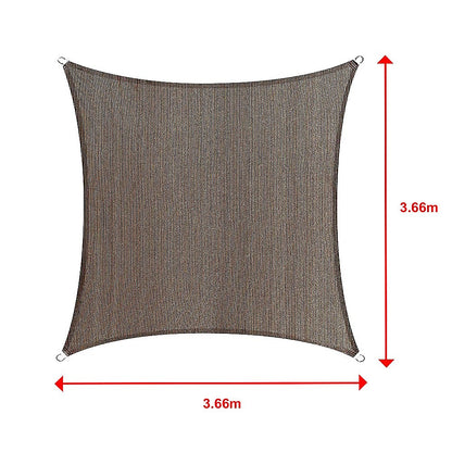 Rectangle Sun Shade Sail Canopy Cover Coffee