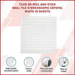 Tiles 3D Peel And Stick Wall Tile Stereoscopic Crystal White 10 Sheets