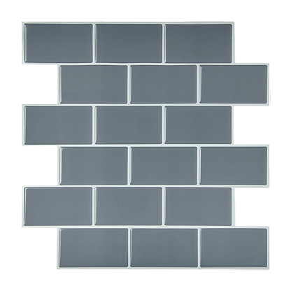 Tiles 3D Peel And Stick Wall Tile Dark Grey 10 Sheets