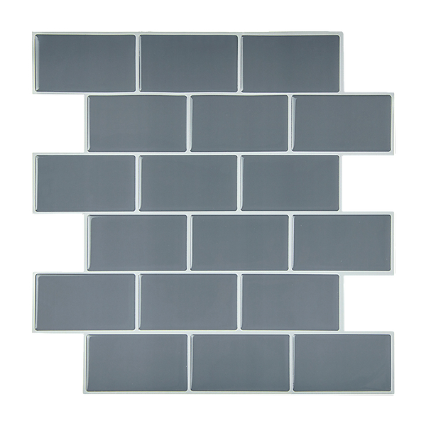  Tiles 3D Peel And Stick Wall Tile Dark Grey 10 Sheets