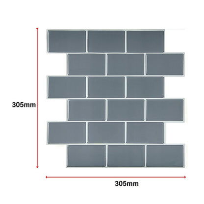 Tiles 3D Peel And Stick Wall Tile Dark Grey 10 Sheets