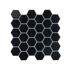 Tiles 3D Peel And Stick Wall Tile Hexagonal Mosaic Black 10 Sheets