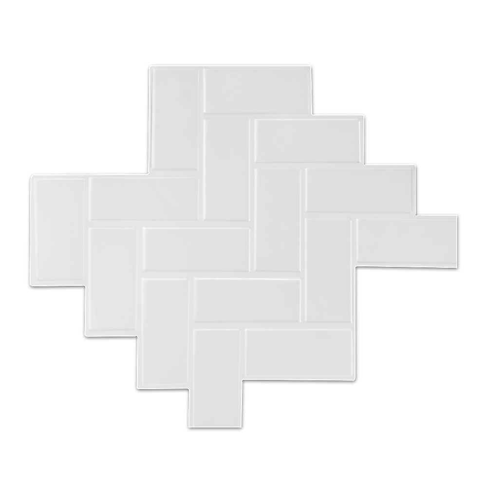 Tiles 3D Peel And Stick Wall Tile Herringbone White 10 Sheets