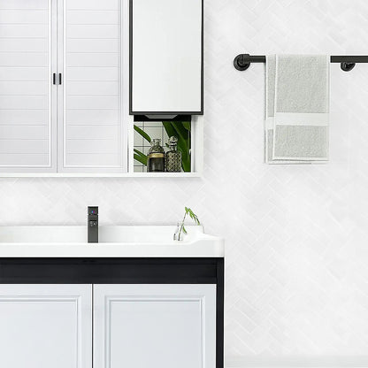 Tiles 3D Peel And Stick Wall Tile Herringbone White 10 Sheets