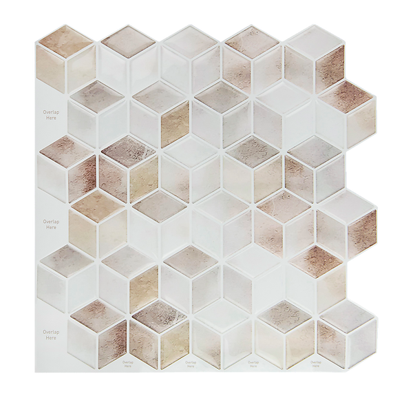  Tiles 3D Peel And Stick Wall Tile Shell Mosaic 10 Sheets