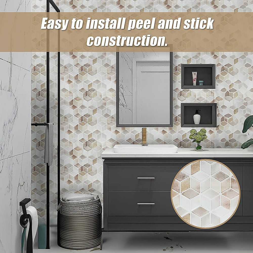 Tiles 3D Peel And Stick Wall Tile Shell Mosaic 10 Sheets
