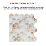 Tiles 3D Peel And Stick Wall Tile Shell Mosaic 10 Sheets