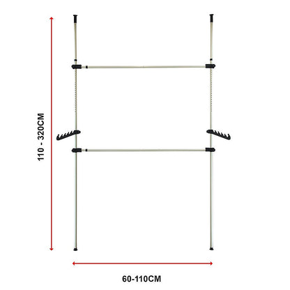 Heavy Duty Adjustable Clothes Rail Garment Display Stand