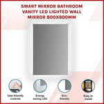 Smart Mirror Bathroom Vanity Led Lighted Wall Mirror 800X600Mm
