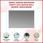 Smart Mirror Bathroom Vanity Led Lighted Wall Mirror 1000X700Mm