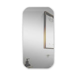 Rectangle Wall Hung Bathroom Mirror Shaving Cabinet Vanity Matte White