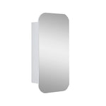 Rectangle Wall Hung Bathroom Mirror Shaving Cabinet Vanity Matte White
