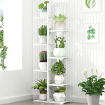 6-Tier Vertical Bamboo Plant Stand Outdoor Garden Shelf