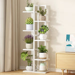 6-Tier Vertical Bamboo Plant Stand Outdoor Garden Shelf