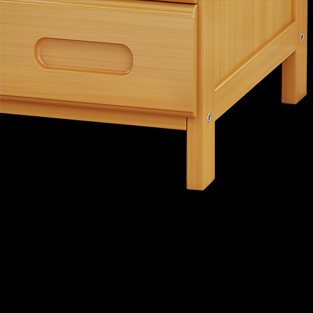 Bamboo Bedside Table Storage 42x30x40cm