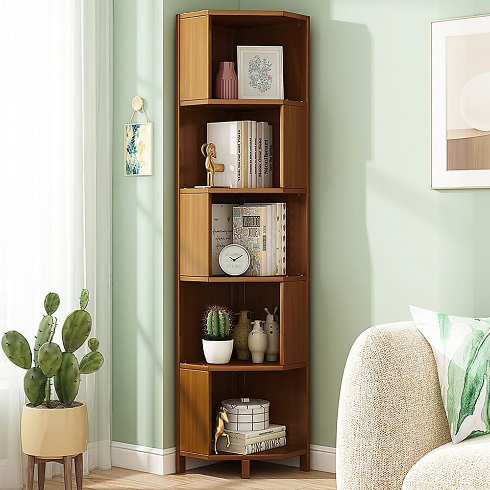 Corner Bookcase Industrial Design 32x32x169cm