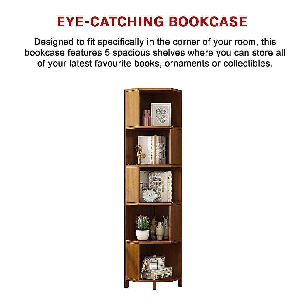 Corner Bookcase Industrial Design 32x32x169cm