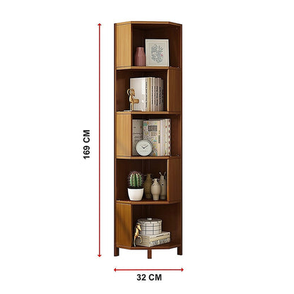 Corner Bookcase Industrial Design 32x32x169cm