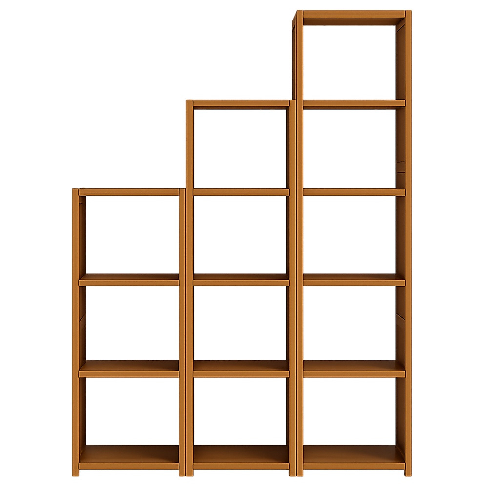 Bamboo Adjustable Shelf Bookcase Livingroom Bedroom Storage Rack