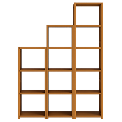 Bamboo Adjustable Shelf Bookcase Livingroom Bedroom Storage Rack
