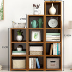 Bamboo Adjustable Shelf Bookcase Livingroom Bedroom Storage Rack