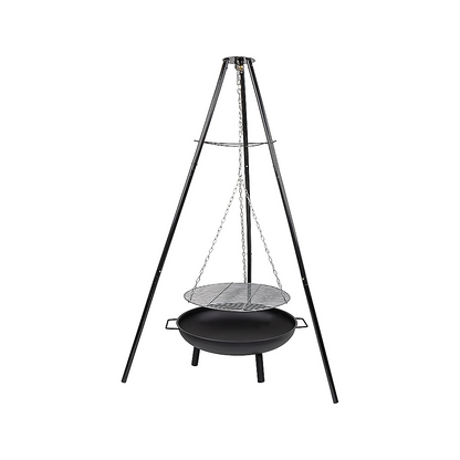 Tripod Garden Fire Pit Bbq Cast Iron & Steel Bowl