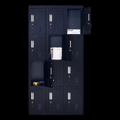 Office Locker 12 Door Black 3x4cm
