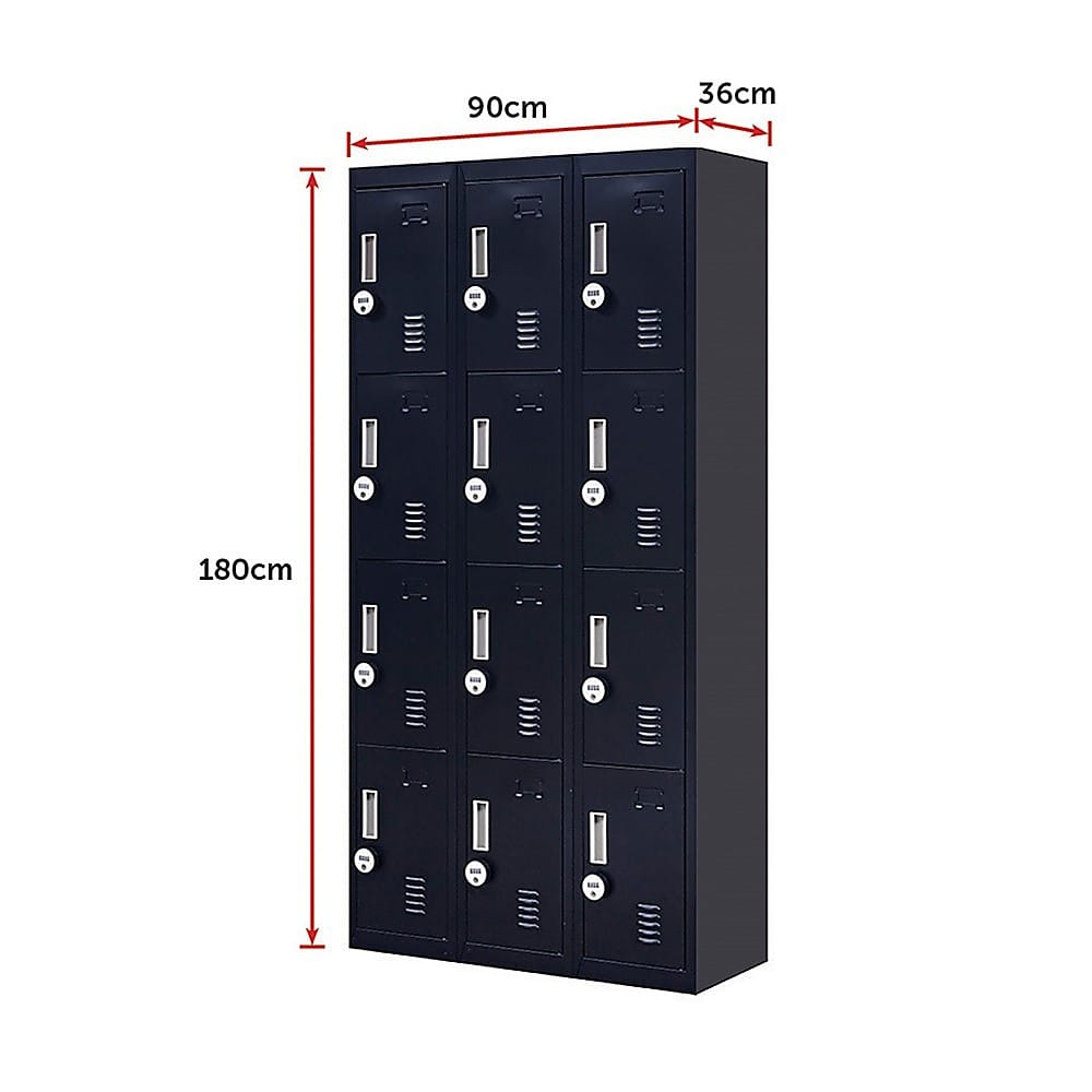 Steel Storage Locker 12 Doors 3x4cm