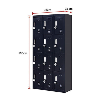 Steel Storage Locker 12 Doors 3x4cm