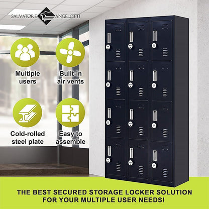 Steel Storage Locker 12 Doors 3x4cm