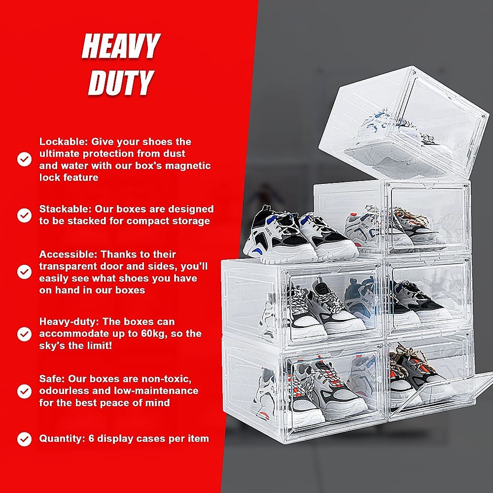Shoe Display Case Clear Stackable
