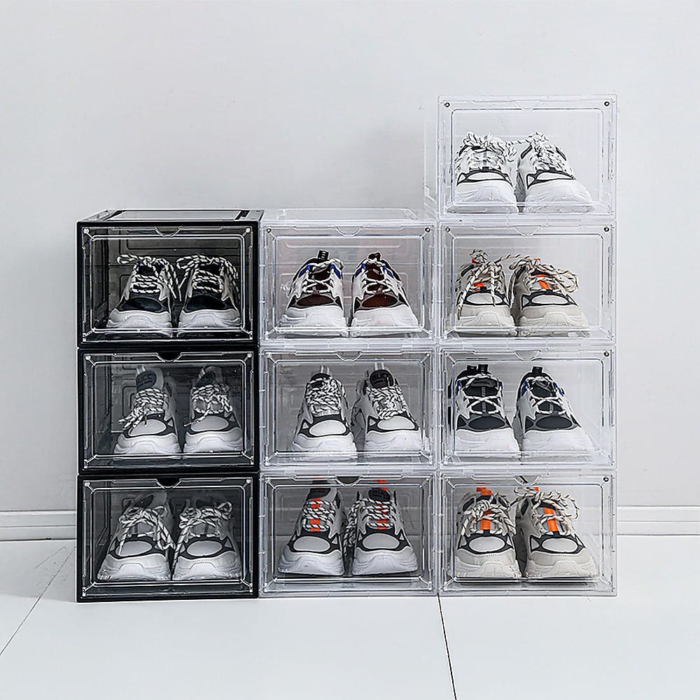 Shoe Display Case Clear Stackable