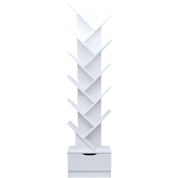 Tree Bookshelf Bookcase Book Organizer 12-Tier Multipurpose Shelf Display Racks