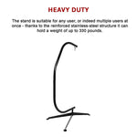 Hammock C Stand Solid Steel Construction For Hanging Air Porch Swing Chair