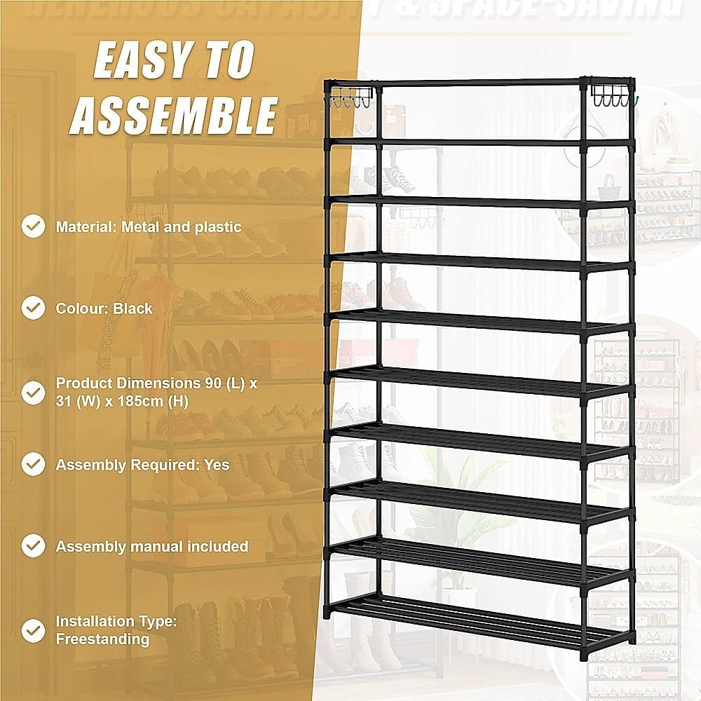 Shoe Rack Metal 10 Tier