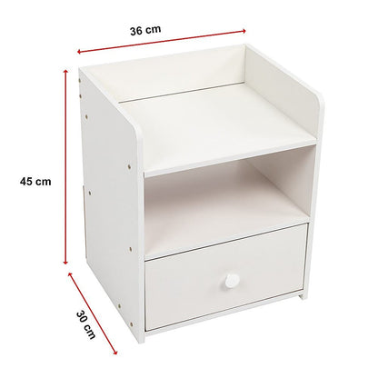 Bedside Table With Storage Drawer 36x30x45cm