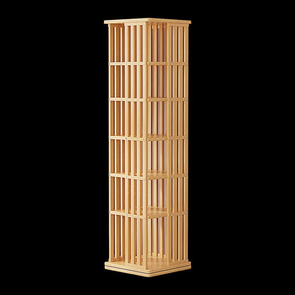 Bamboo Bookshelf 360 Rotating 37x37x178cm