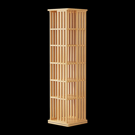 Bamboo Bookshelf 360 Rotating 37x37x178cm