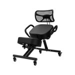 Adjustable Ergonomic Kneeling Chair With Backrest & Casters