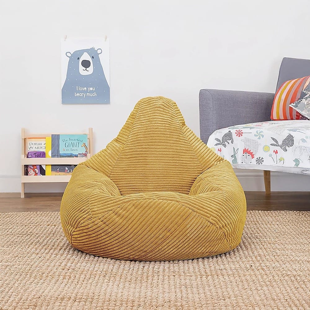 Large Beanbag Chair Cover Mustard