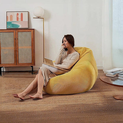 Large Beanbag Chair Cover Mustard