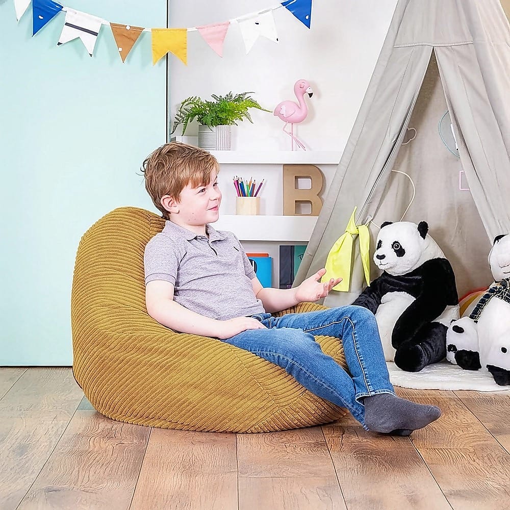 Large Beanbag Chair Cover Mustard