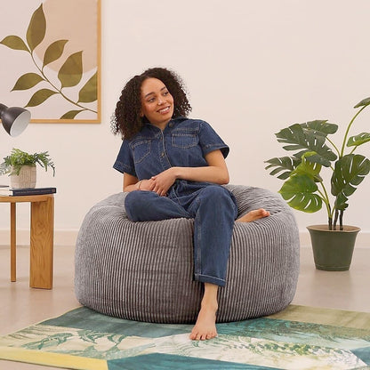 Large Beanbag Chair Cover Grey